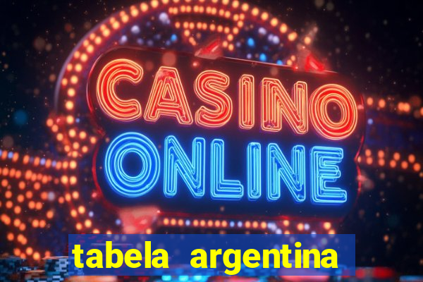 tabela argentina torneo betano